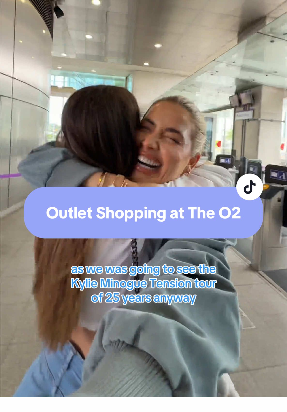 TikTok post by @alishalemay for French Connection. Caption reads: AD| Outlet Shopping at The O2 was a full-on....