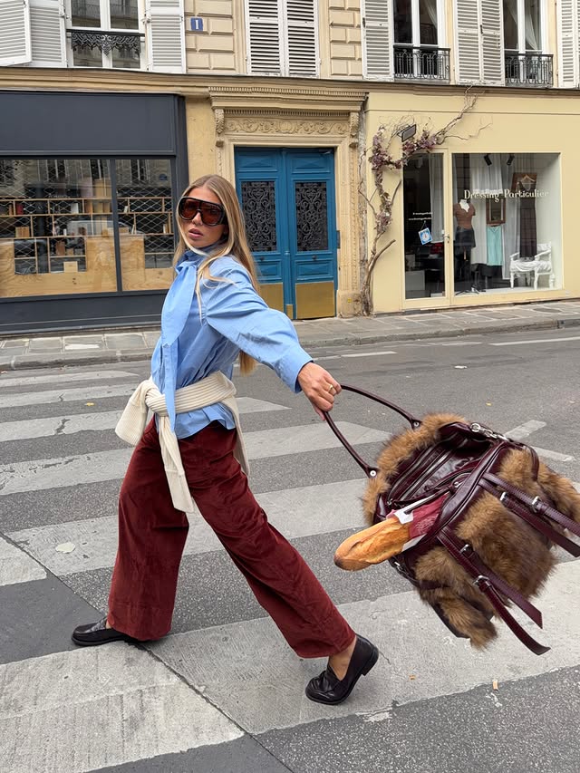 Instagram post by @ritamontezuma for Parfois. Caption reads: [...] oui baguette. A morning in Paris with....