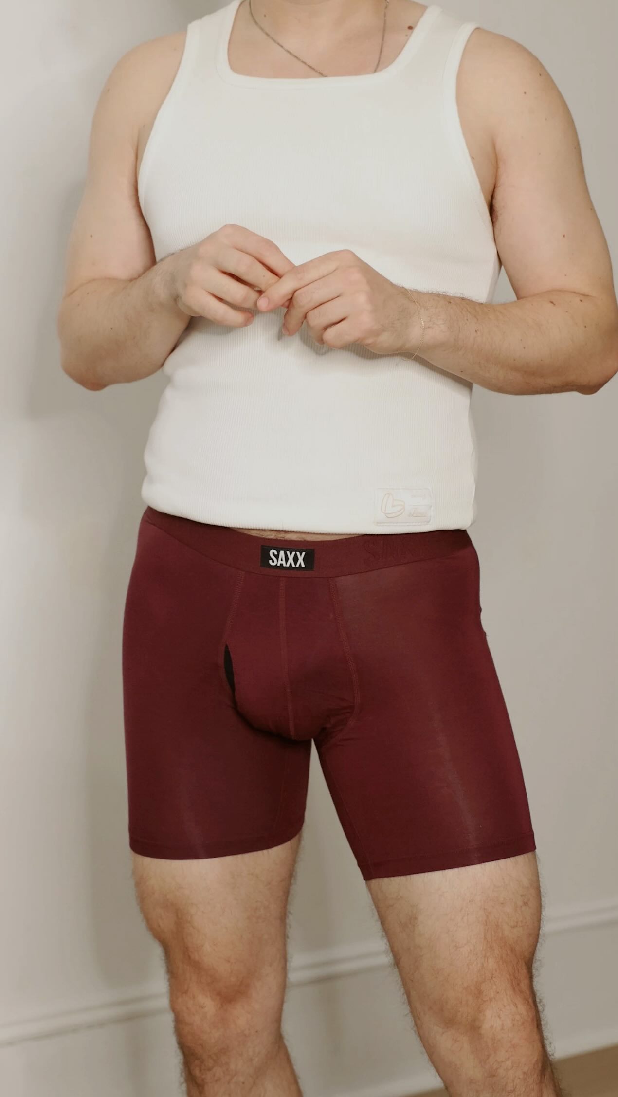 Instagram post by @threadability for SAXX Underwear. Caption reads: [...] HAS TO GO. We’re switching to....