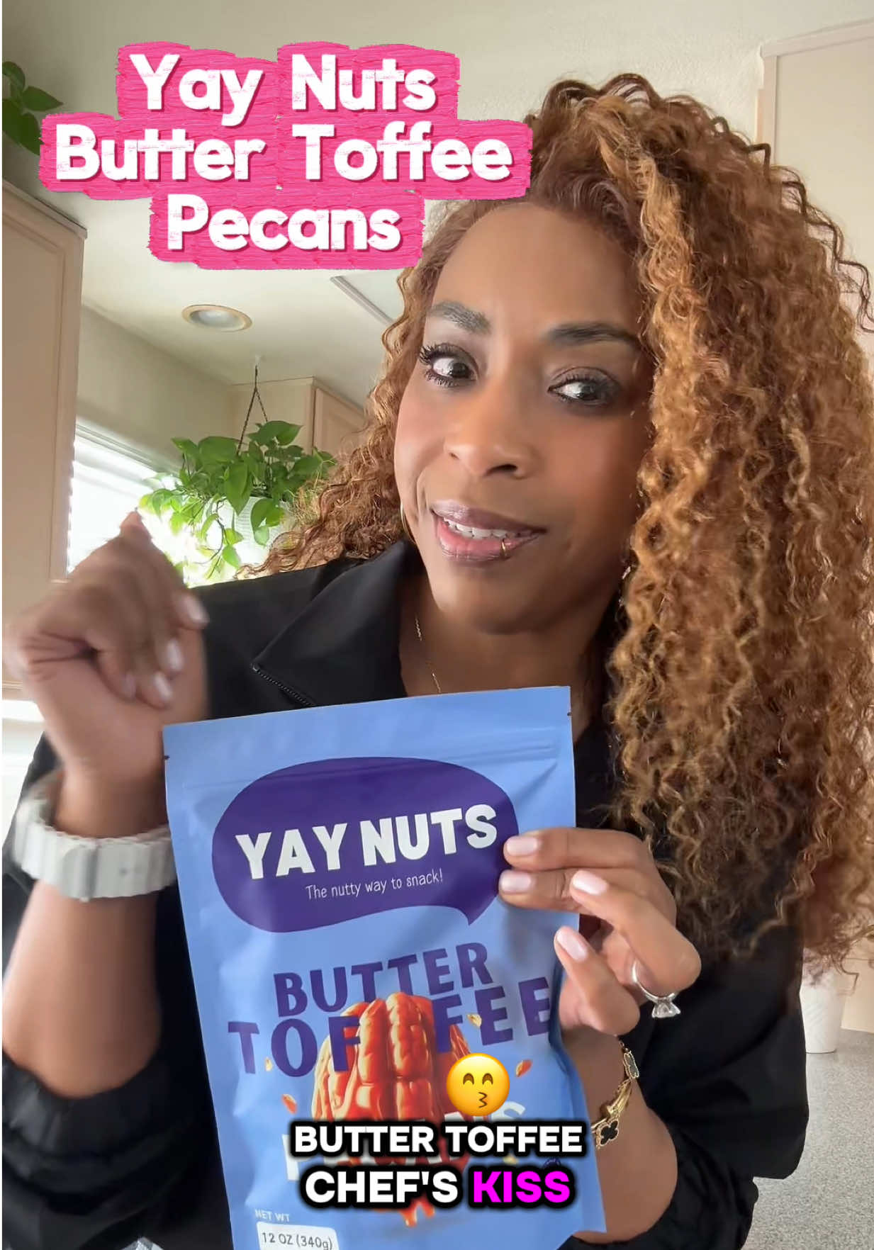 TikTok post by @trychanel5 for Yay Nuts. Caption reads: ☝🏾 sweet nuts on earth..@yaynuts #yaynuts....