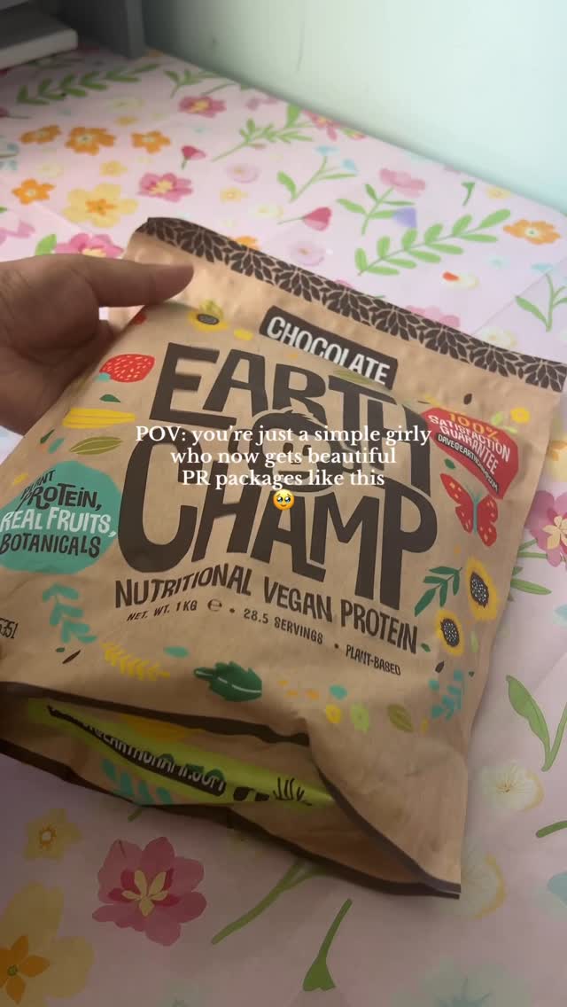 Instagram post by @ash_ikaap for EarthChimp. Caption reads: Oh my goodness I can’t wait to try this vegan....