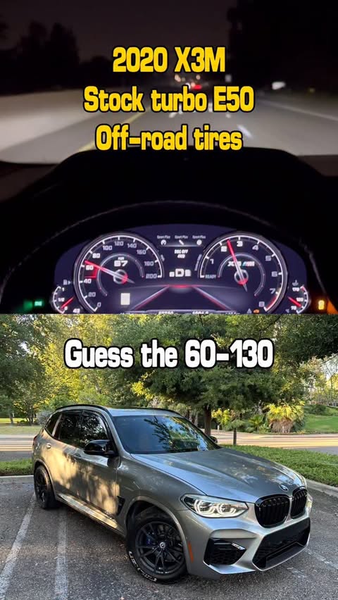 Instagram post by @hausofpower_llc for BMW USA. Caption reads: CAN U GUESS WHAT THE 60-130 IS❓🤨 STOCK TURBO /....
