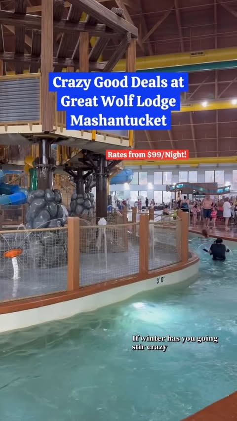 Instagram post by @kidtivity for Great Wolf Lodge. Caption reads: @greatwolflodge is an insanely fun place to escape....
