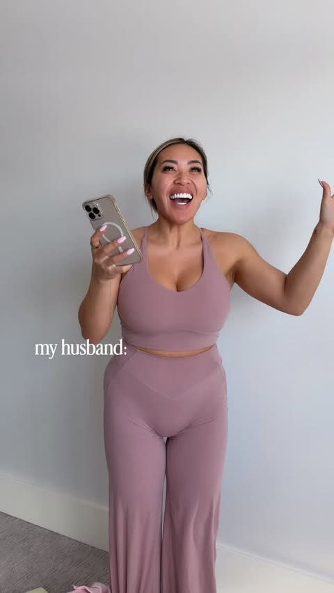 Instagram post by @gabrielletguerrero for Buffbunny Collection. Caption reads: [...] Straight Leg Pants in Rose Water....