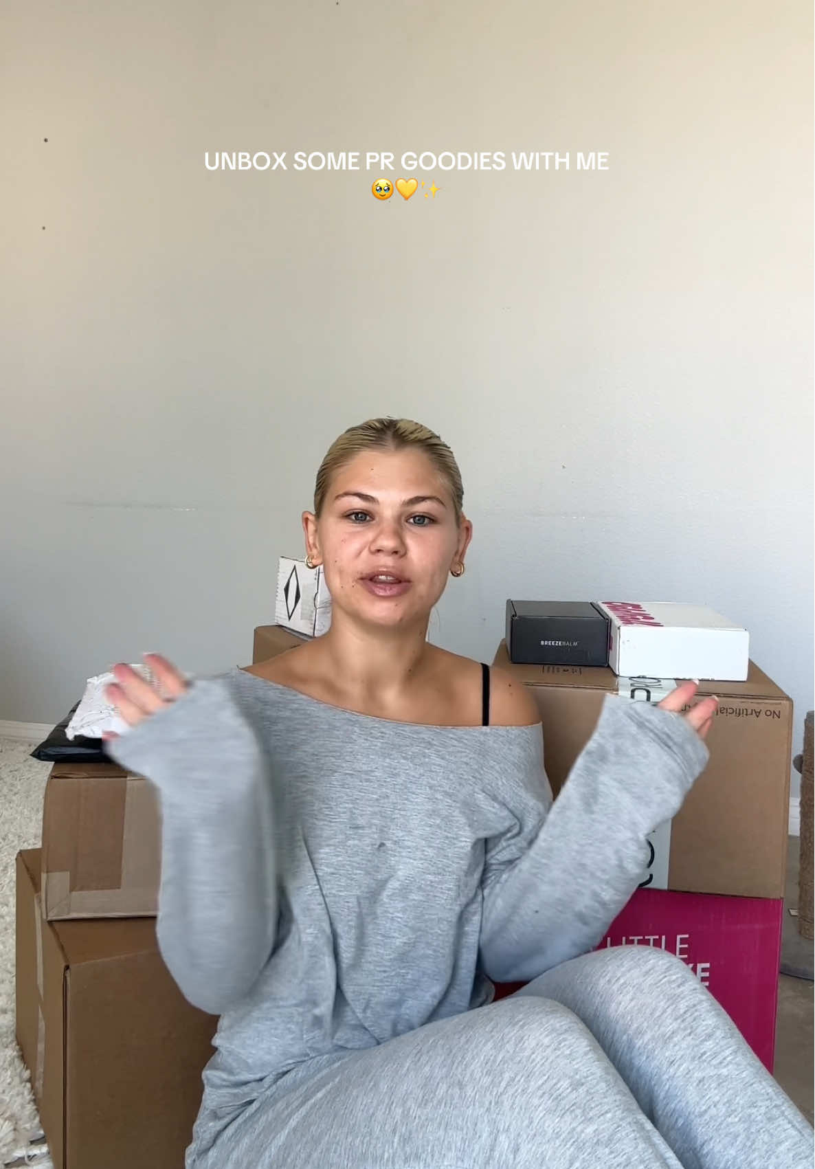 TikTok post by @miahowerton for Sweed Beauty. Caption reads: the fact that i get pr from these AMAZING brands....