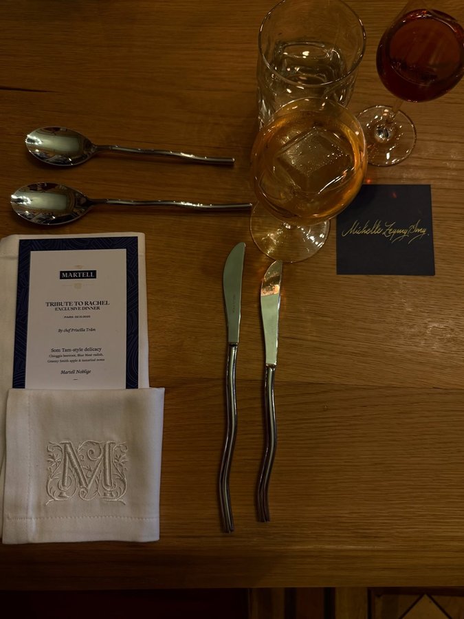 Instagram post by @callmemichs for Martell. Caption reads: A night celebrating Women🍷 @martellofficial
....