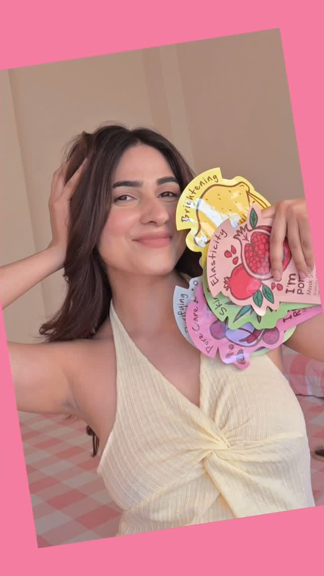 Instagram post by @shivani__kapoor for Tonymoly. Caption reads: Summers are incomplete without a sheet mask,....