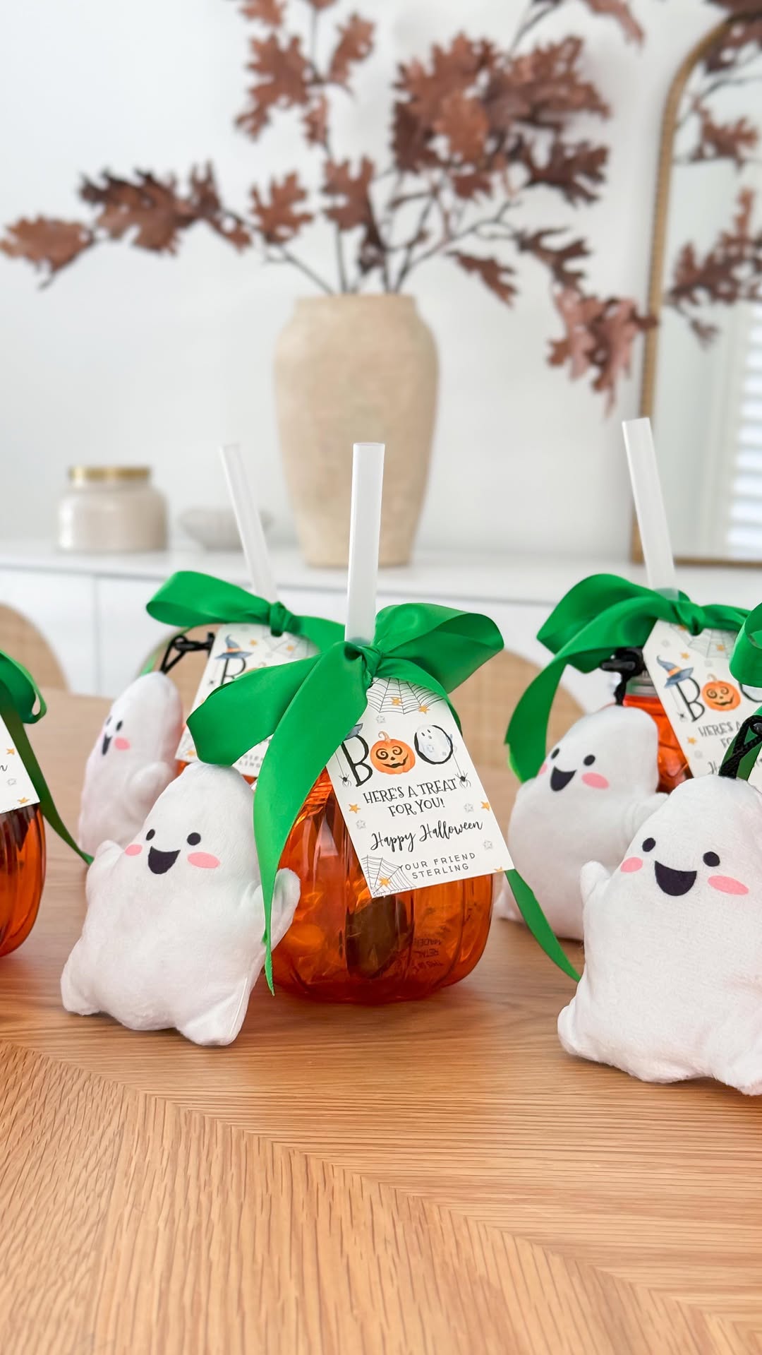 Instagram post by @kristensellentin for Oriental Trading. Caption reads: #otcpartner Comment PUMPKINS for links to shop....