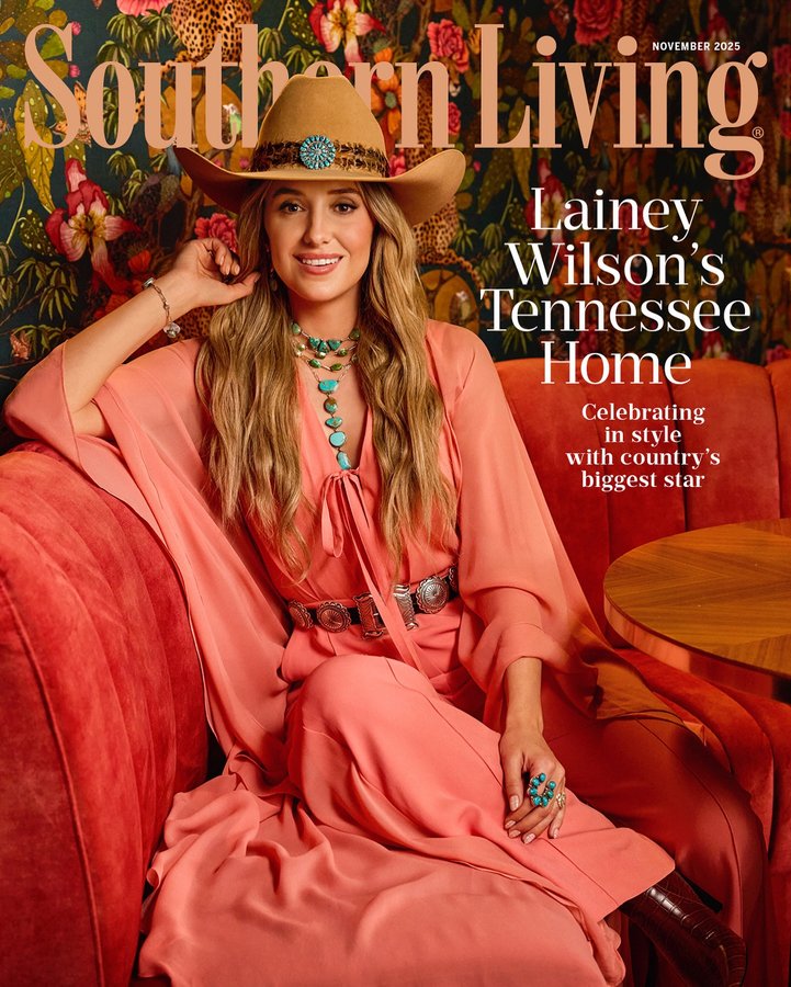 Instagram post by @laineywilson for Southern Living. Caption reads: When she’s home, which is not that often, Lainey....
