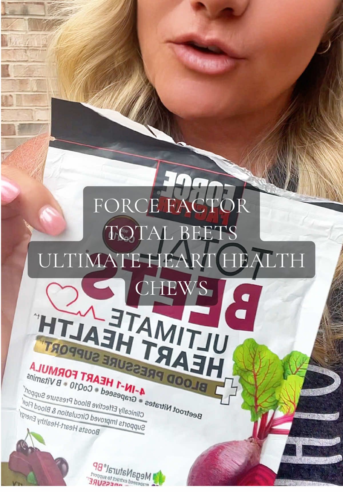 TikTok post by @jennymaysrobbins for Force Factor. Caption reads: [...] your heart pay the price. Force Factor Total....