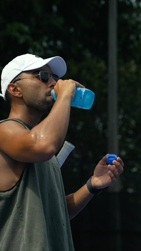 Instagram post by @rahultheathlete for Electrolit. Caption reads: don’t play with your hydration 👀 @electrolit has....