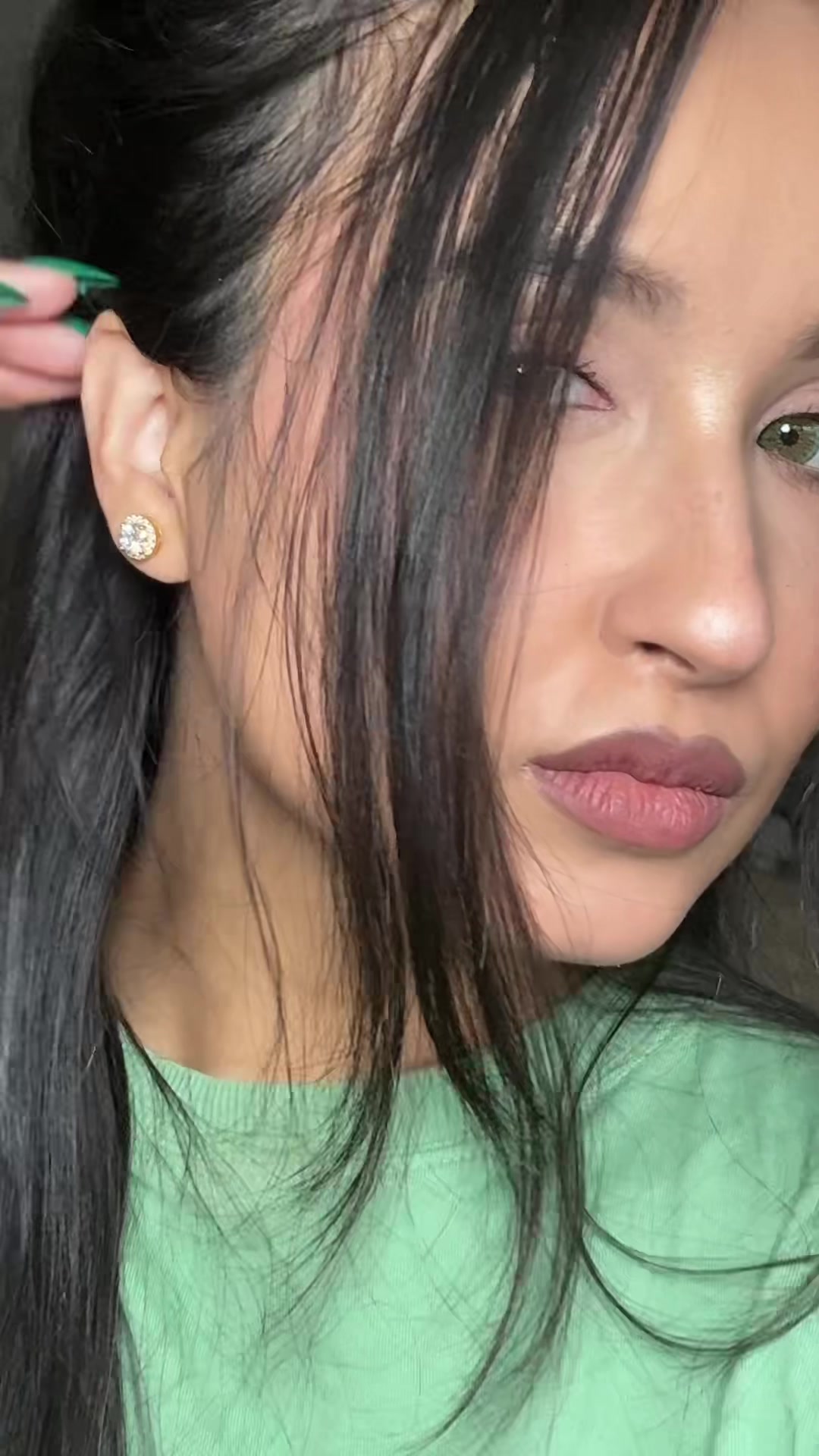 TikTok post by @namu_bh for Ucciyo Brand. Caption reads: One of my fav earrings 🤗🤗 @Ucciyo Jewelry-USA....