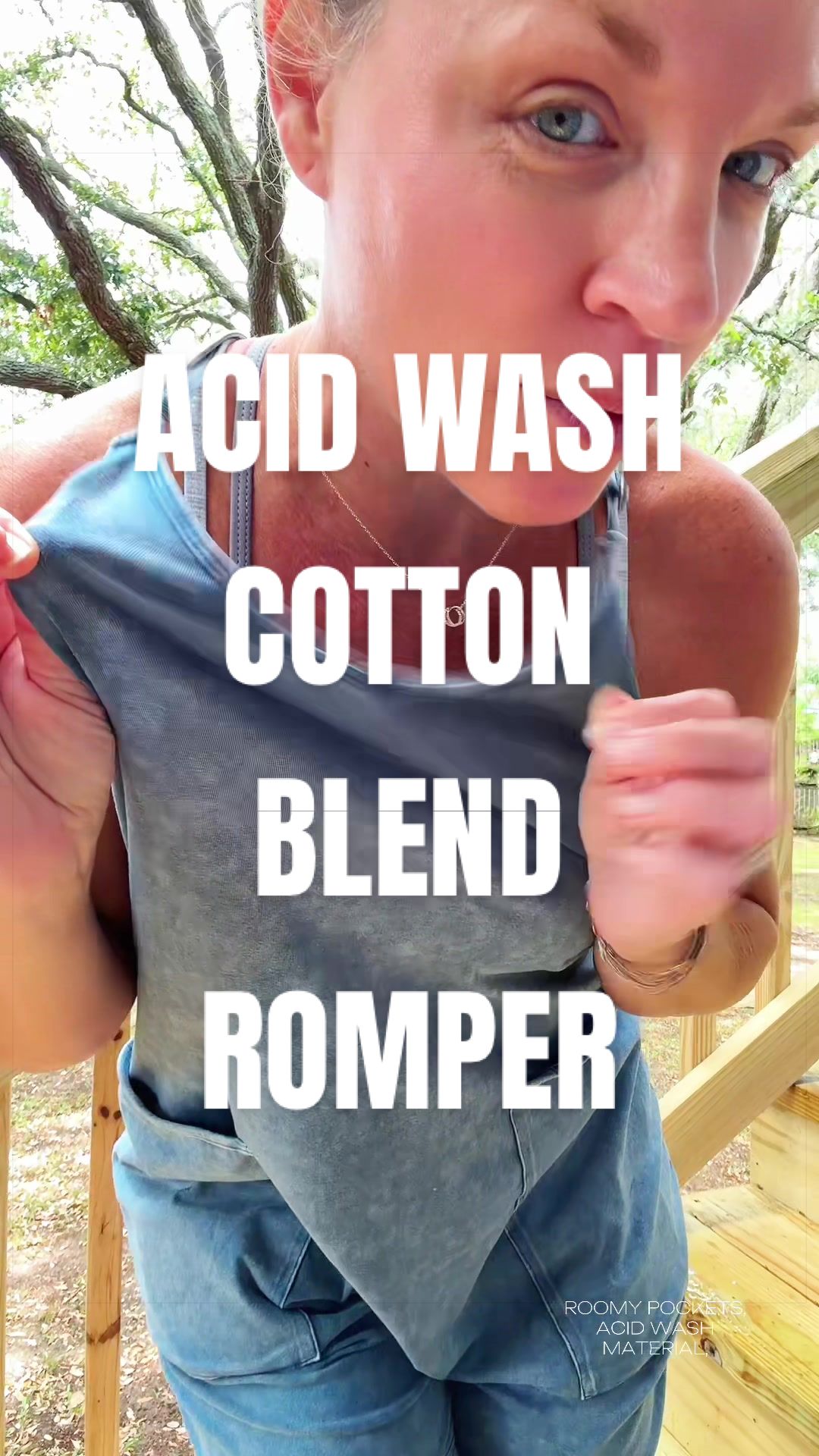 TikTok post by an influencer for AUTOMET. Caption reads: AUTOMET Women's Acid Wash Cotton Blend [...].