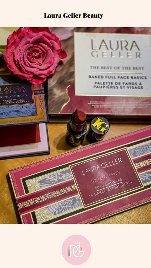 Instagram post by @joplacencio for – Laura Geller. Caption reads: A quick glam moment with my @lauragellerbeauty....