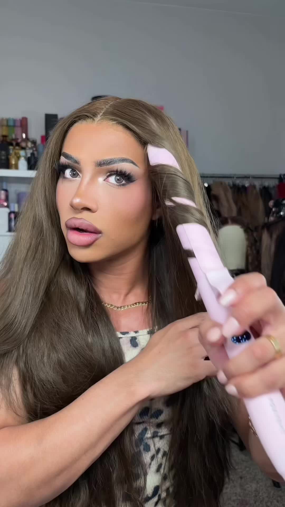 TikTok post by @glambyjerr for FoxyBae Hair. Caption reads: A 7 INCH CURLER … 7 ! @FoxyBae Hair new Bounce Bae....