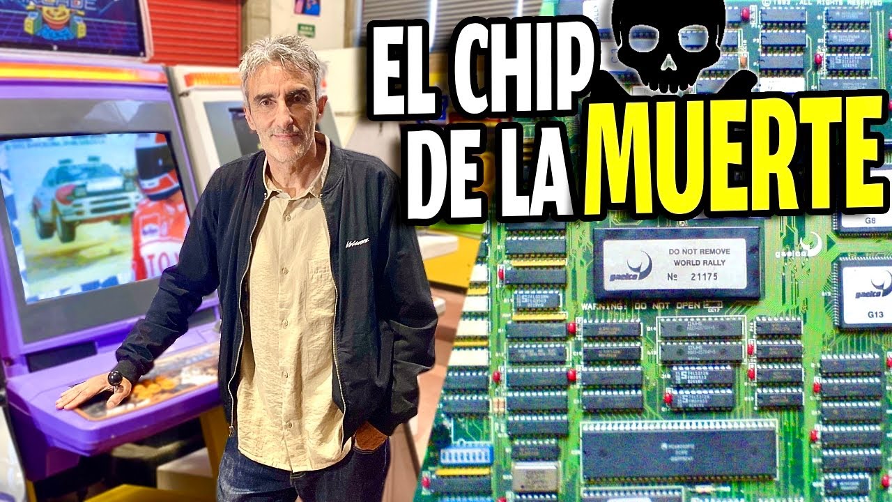 YouTube post by @CreativoenJapon for Gvgmall. Caption reads: El CHIP que desafió a la pirateria en los ARCADE.