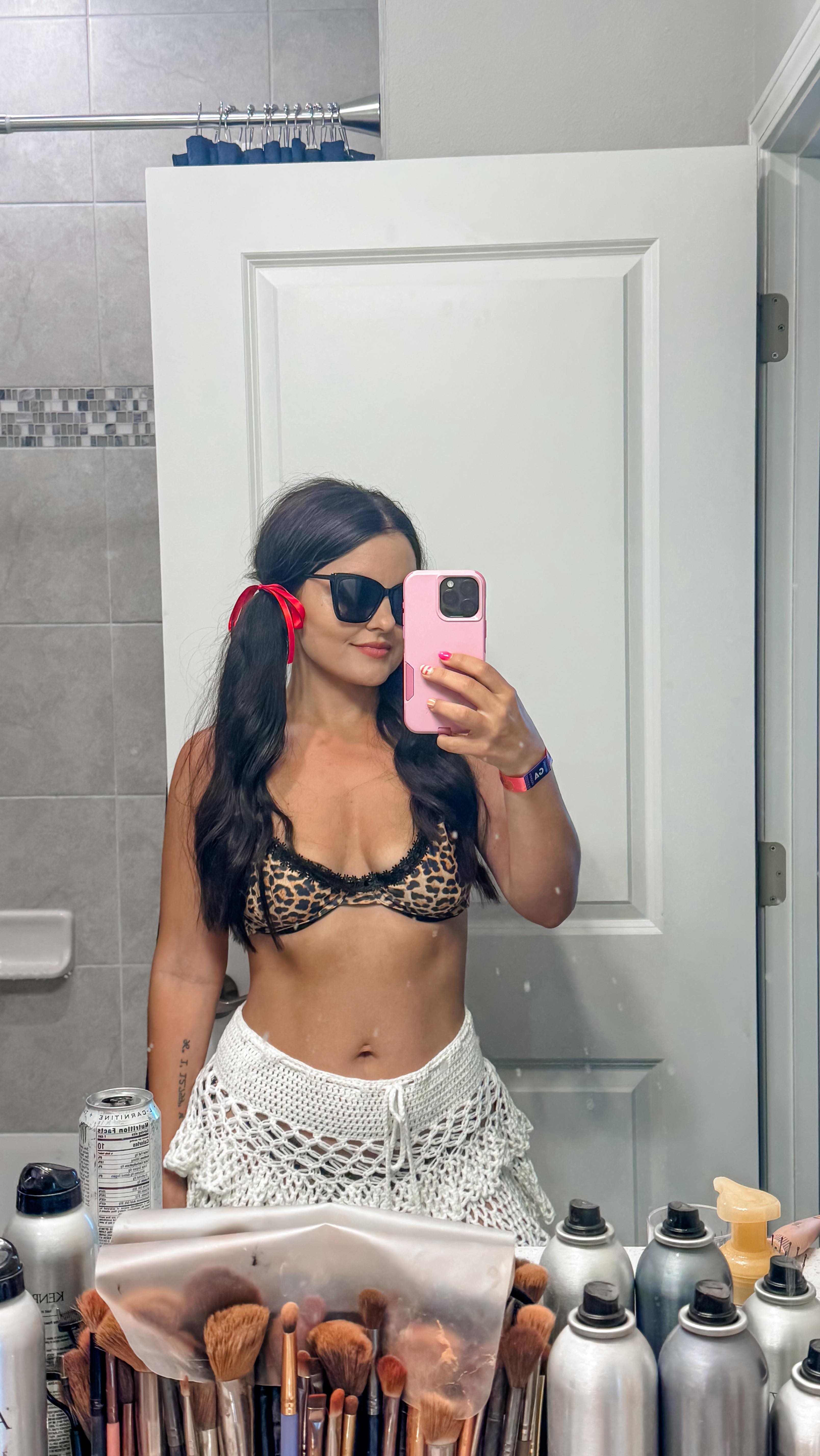 Instagram post by @k.neeekola for Zhou Nutrition. Caption reads: #ad Mornings start with a workout, but the real....