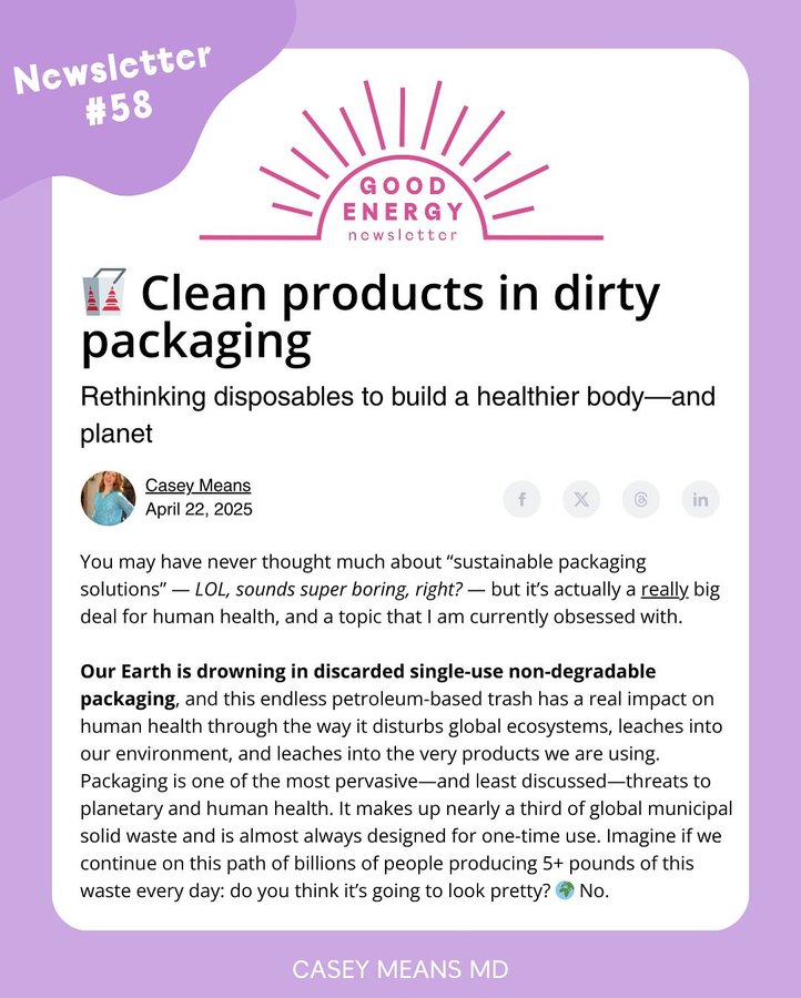 Instagram post by @drcaseyskitchen for LivOn Labs. Caption reads: Every time I put something in our trash bin, I....