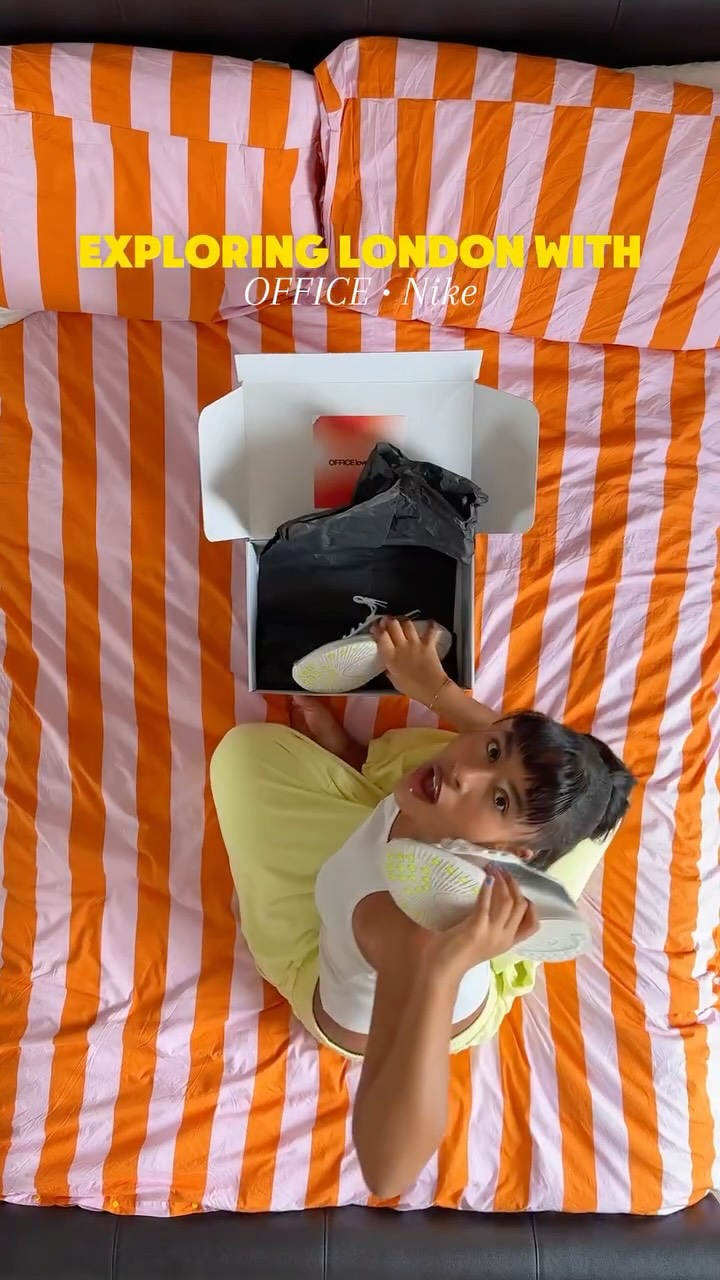 Instagram post by @hannahyohon for Office Shoes. Caption reads: [...] 3 words at a time with my Superflys....