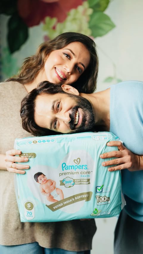 Instagram post by @nakuulmehta for Pampers. Caption reads: [...] it. You won’t get it. We told you. 😄....