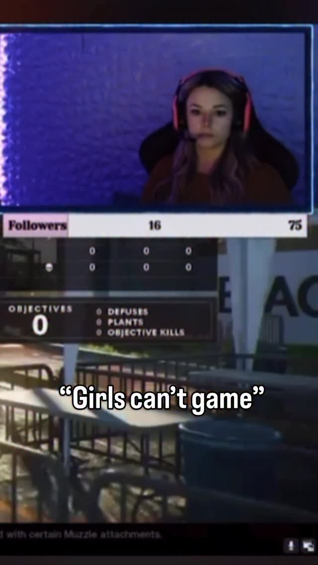 Instagram post by @saskkiiiii for Twitch. Caption reads: Prove them all wrong. 🫶🏻 #callofduty #gamergirl....