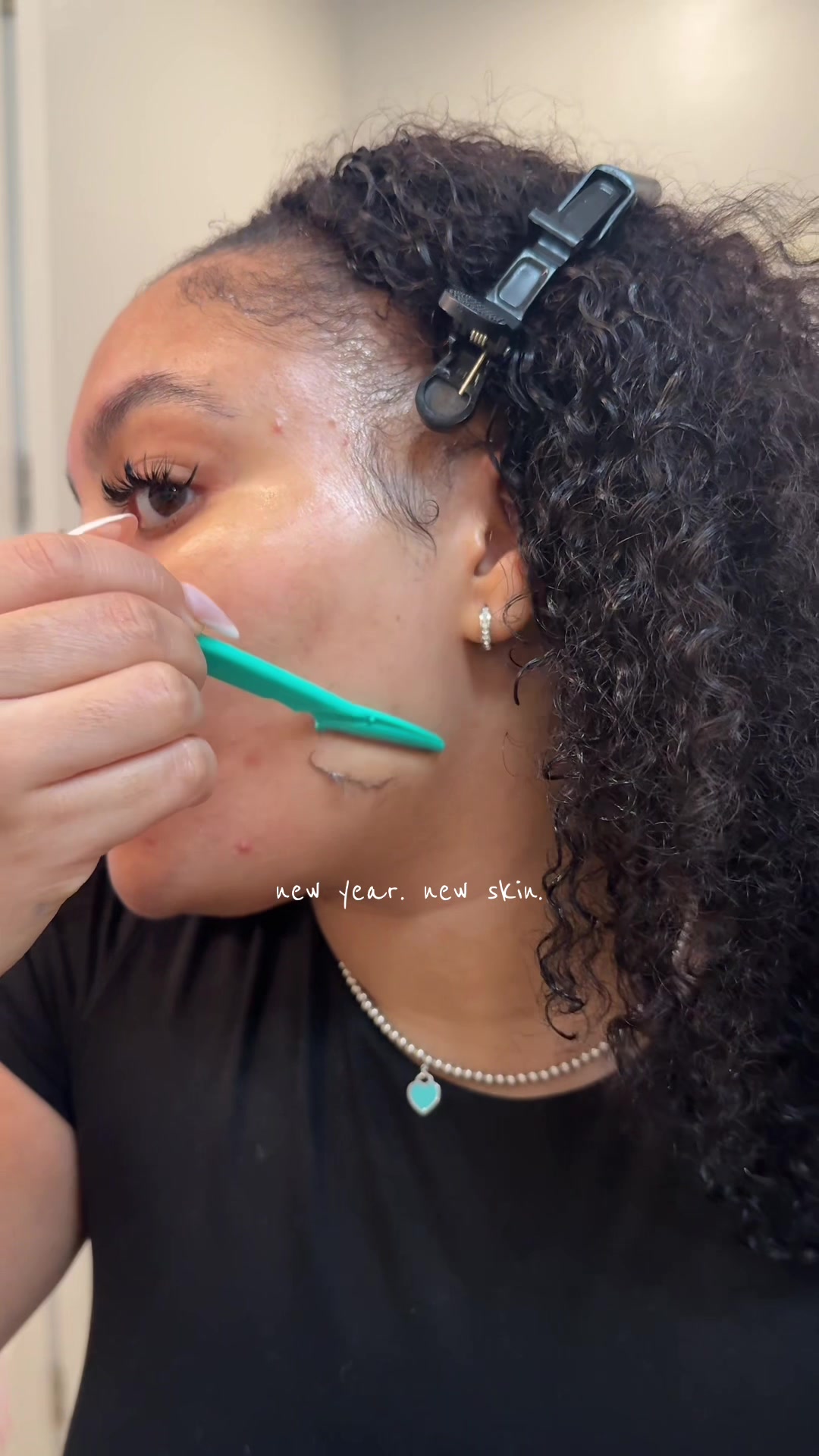 TikTok post by @dasani.dior for Theinkeylist. Caption reads: 1st “dermaplane” of 2026 @The INKEY List .