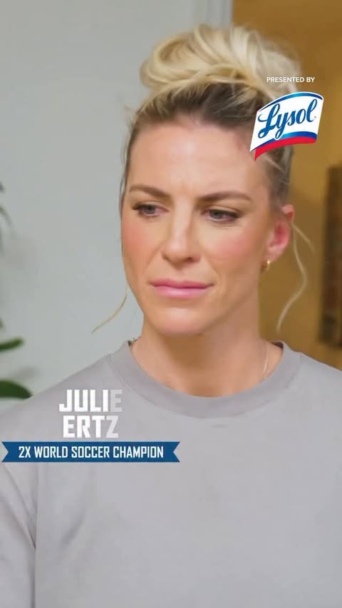 Instagram post by @julieertz for Lysol. Caption reads: [...] cleaning up the smell 👀 Presented by @lysol....