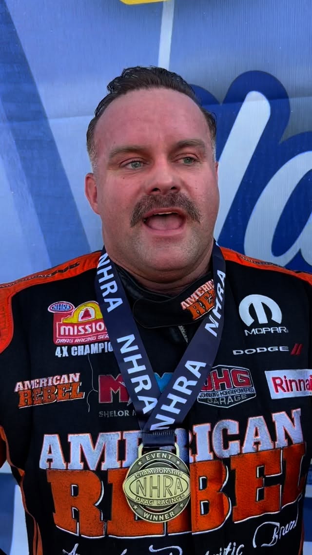 Instagram post by @tsrnitro for Dodge. Caption reads: [...] 🔥 Matt Hagan and the Direct Connection....