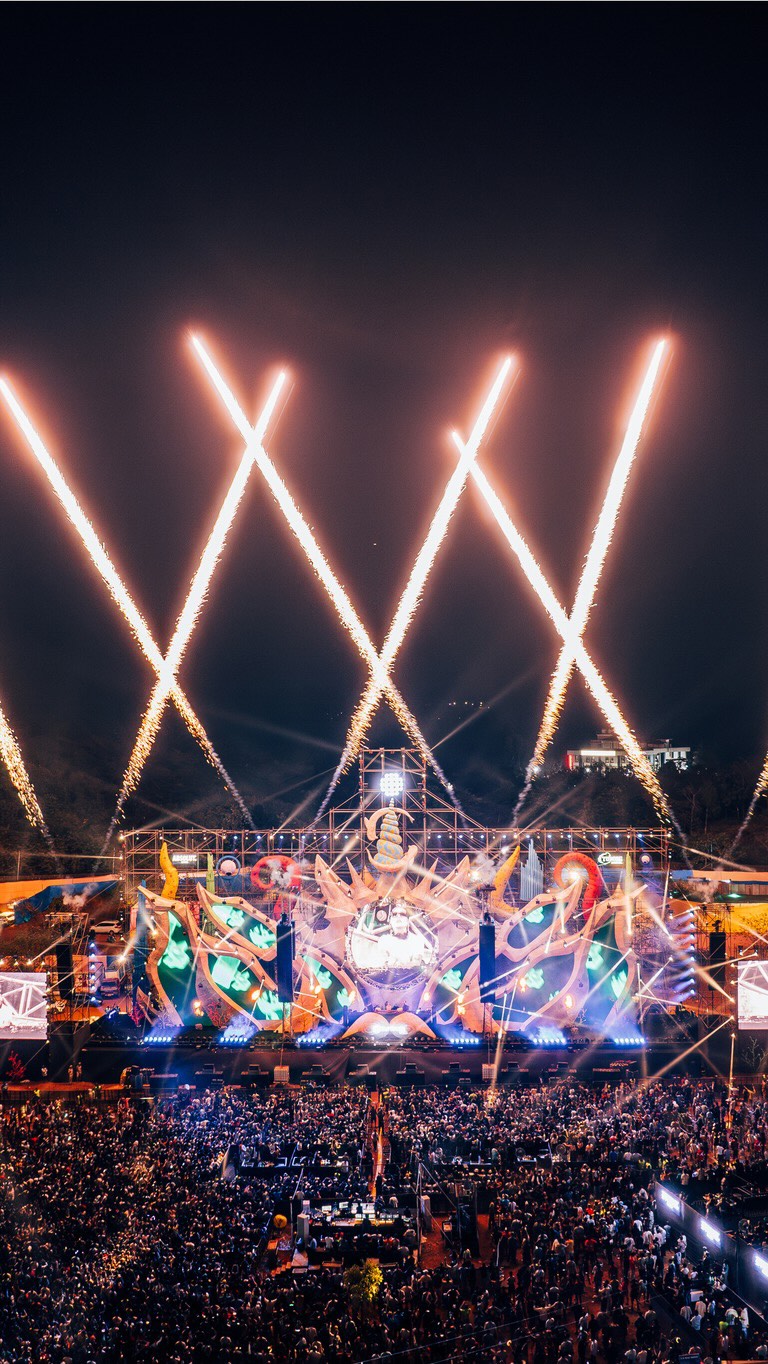 Instagram post by @sunburnfestival for BookMyShow. Caption reads: You absolutely CANNOT miss this epic lineup!....