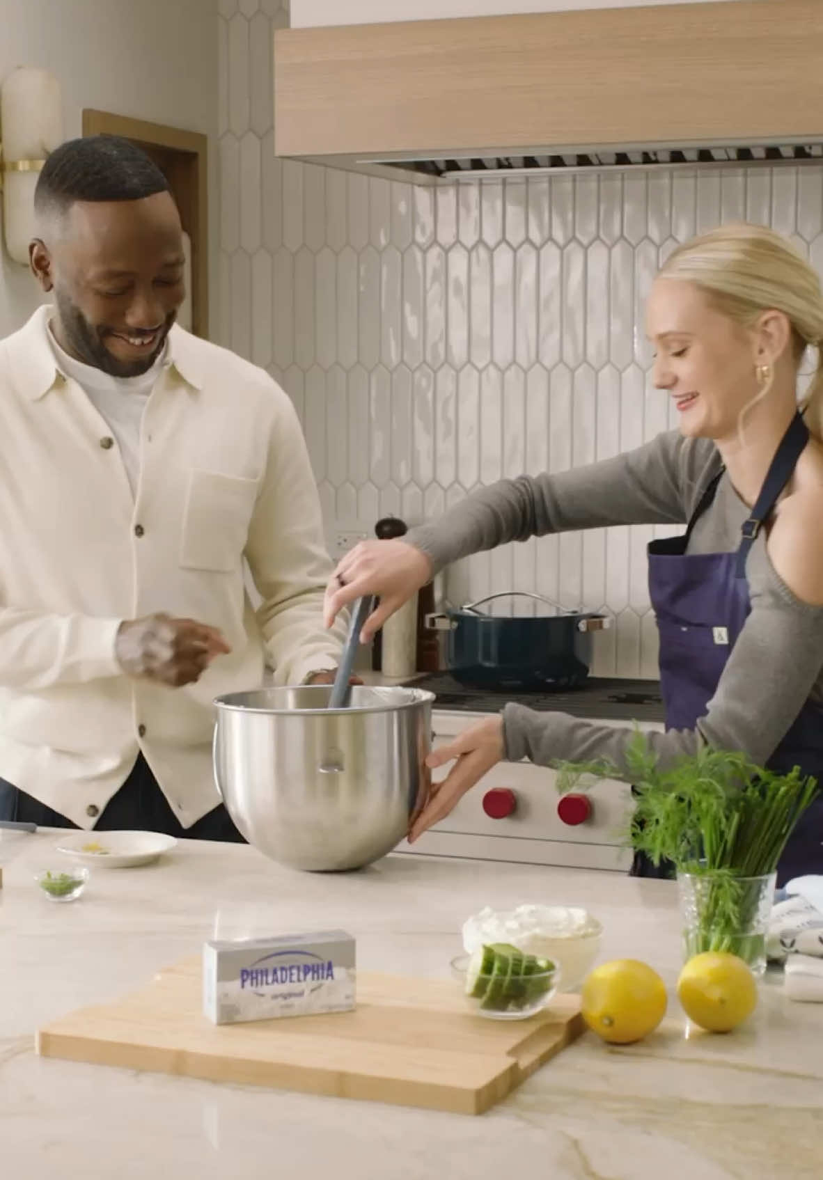 TikTok post by @tinekeyounger for Philadelphia. Caption reads: Make the perfect sweet AND savory dishes using....