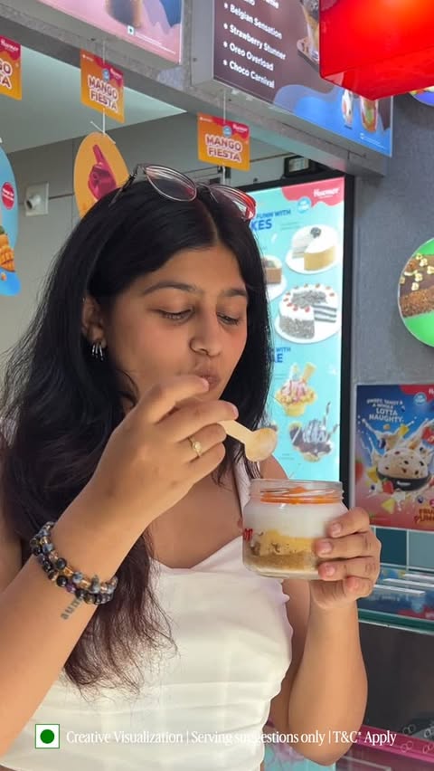 Instagram post by @i_chetnamohapatra for Havmor. Caption reads: Obsessed with the Mango Fiesta of @havmoricecreams....