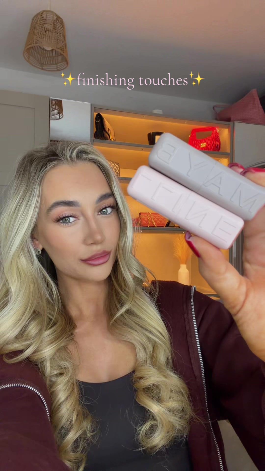 TikTok post by @misslskshop for Sacheu. Caption reads: New lip combo delivery ❤️‍🔥 @MaybellineUK serum....