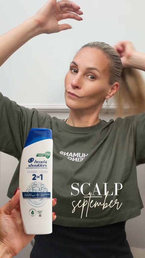 Instagram post by @rachelducker for Head & Shoulders North America. Caption reads: September is Scalp Awareness Month 🧴✨ I’ve been....