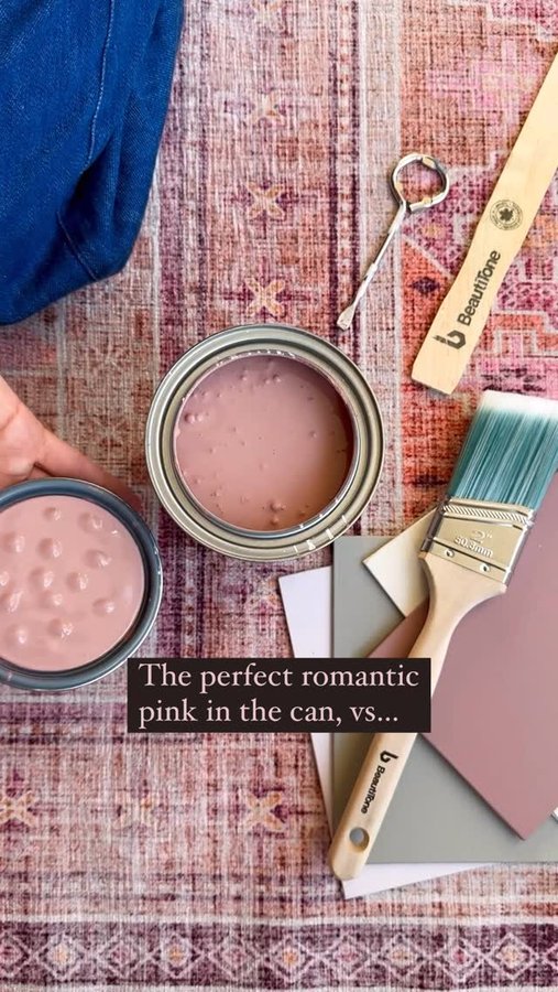 Instagram post by @samanthapynn for Home Hardware. Caption reads: Bloom from the BeautiTone 2025 Colour Trends....