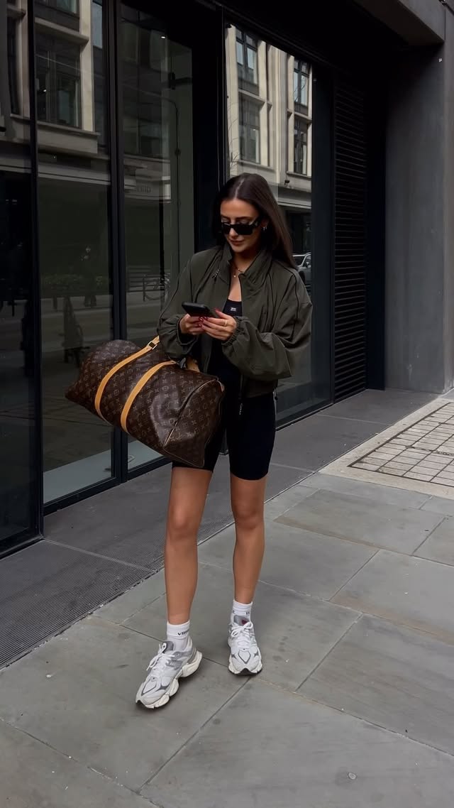 Instagram post by @nicolerusssell for MISS SIXTY. Caption reads: Ootd. Full athleisure outfit - @misssixty you can....