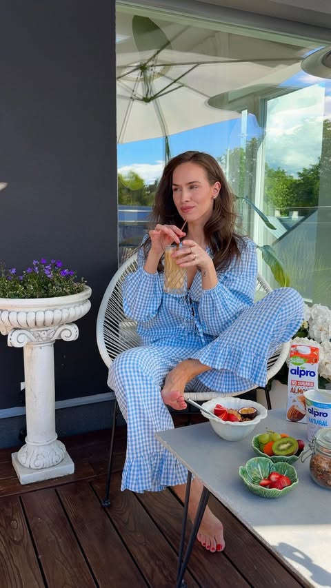 Instagram post by @kristjaana for Alpro. Caption reads: [...] all my essential nutrients in thanks to....