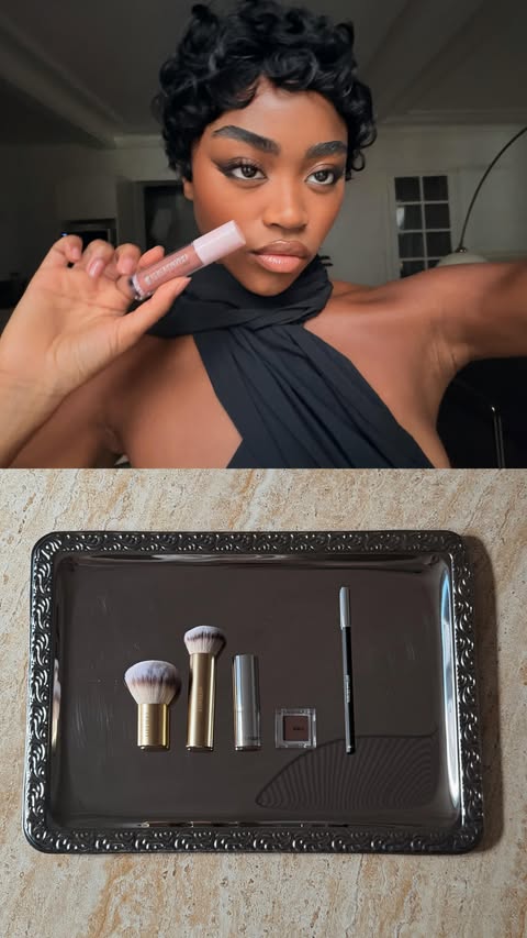 Instagram post by @kaaymbl for H&M Beauty. Caption reads: Teyana Taylor inspired look w @hmbeauty #HMBeauty....