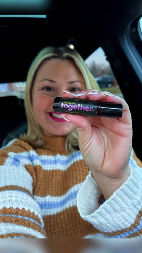Instagram post by @mamanowwhat for doTERRA Essential Oils USA. Caption reads: My little car reset routine ~ @doterra #ad Roll on....