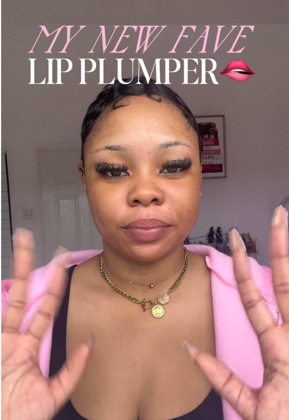 TikTok post by @thee_goddess_stayann for Picky. Caption reads: [...] seconds with the Derral Lip Plumper!🫦....