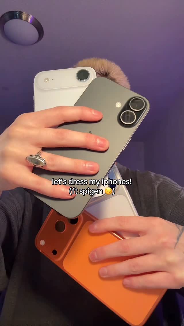 Instagram post by @reddnea for Spigen. Caption reads: @spigen 🤝 your iphone #screenprotector [...].