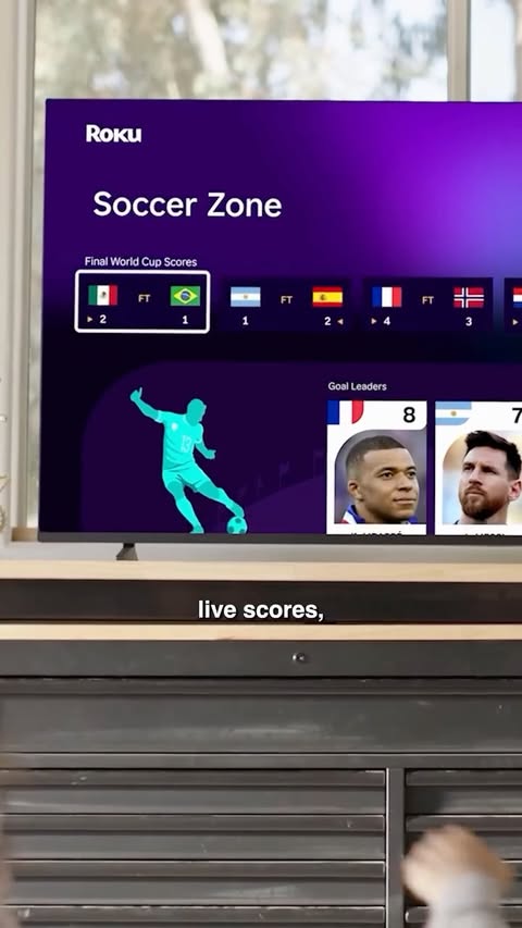 Instagram post by @tyler.m.webb for Roku. Caption reads: See you in Roku Soccer Zone! Catch the 1st U.S.....
