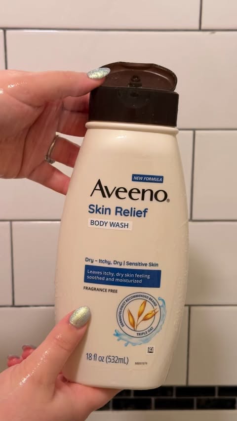 Instagram post by @foodiefun_adventures for Aveeno. Caption reads: [...] say bye bye to that winter dry skin with....