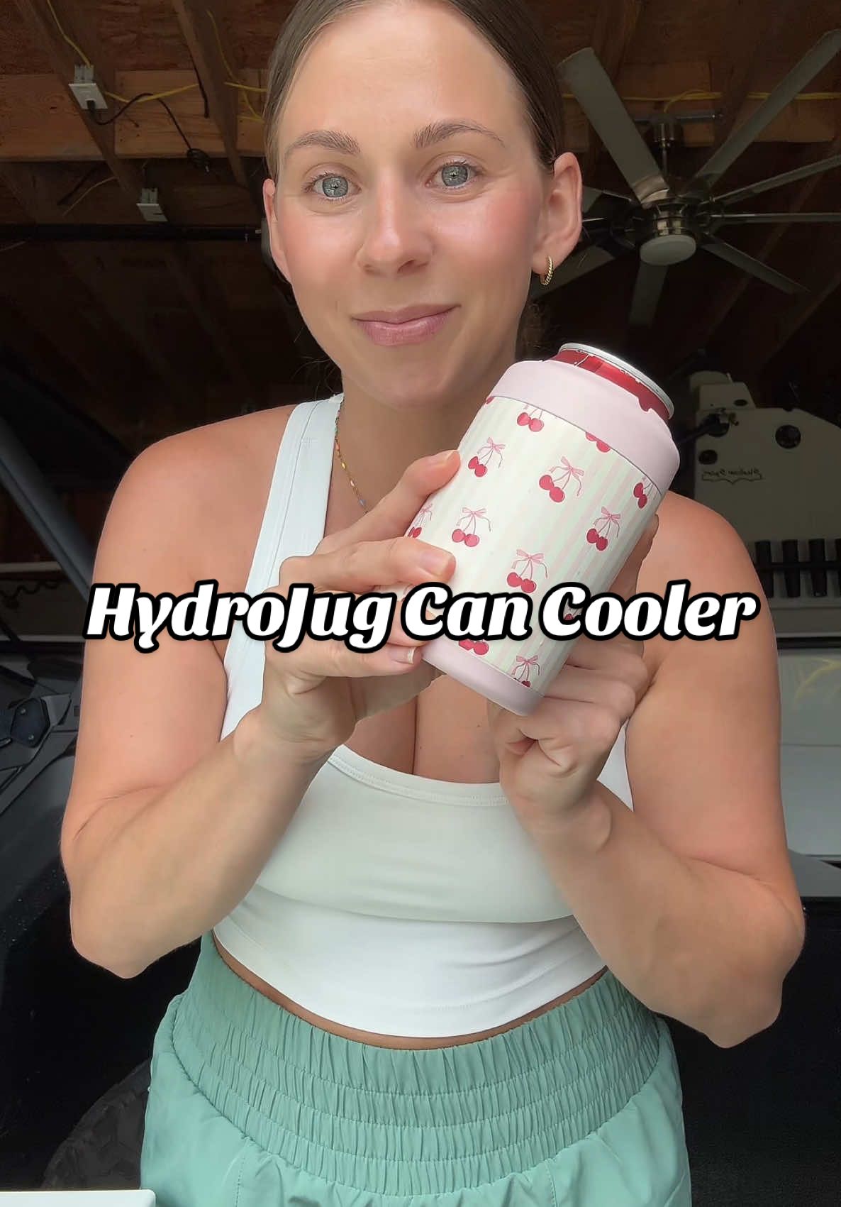 TikTok post by @texasmamax5 for HYDROJUG. Caption reads: @HYDROJUG #cancooler #hydrojug #cokecancooler....