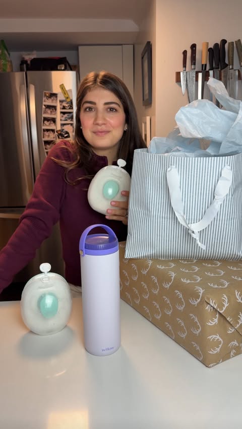 Instagram post by @madi.snacks for willowpump. Caption reads: [...] wrapped gifts all while James napped!....