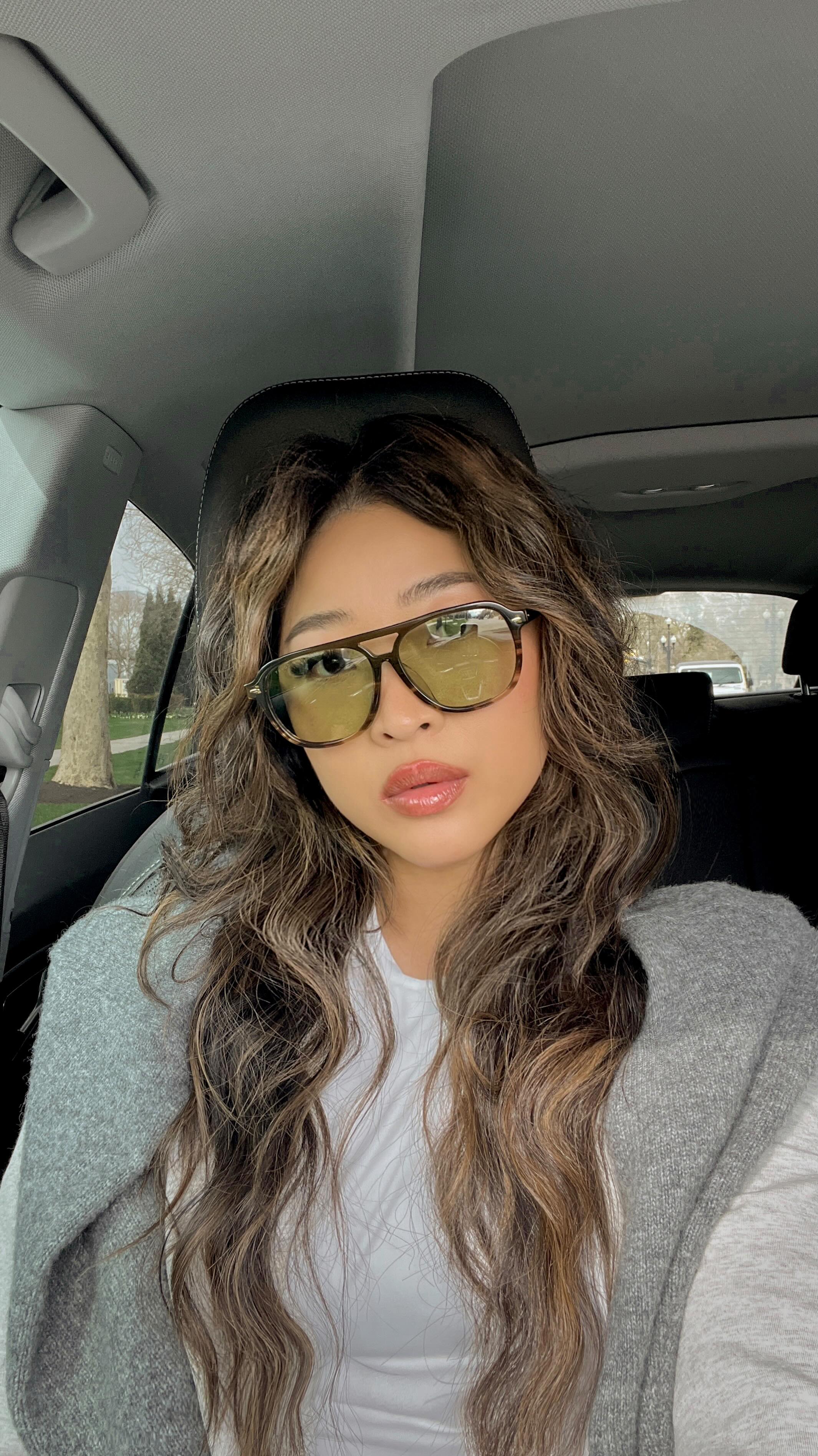 Instagram post by @xoninakim for Covry. Caption reads: @shopcovry’s Vesper Hinoki is the “it girl” in....