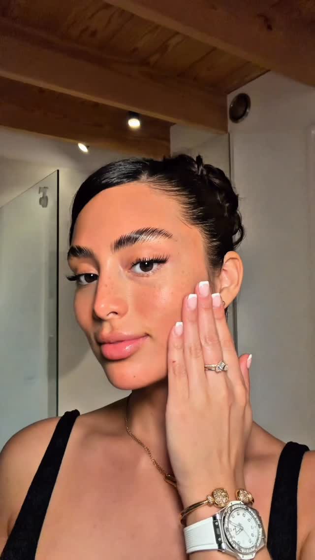 Instagram post by @sofiachaparror for Cocoandeve. Caption reads: when the sun goes down, I glow up! ✨ my cheat code....