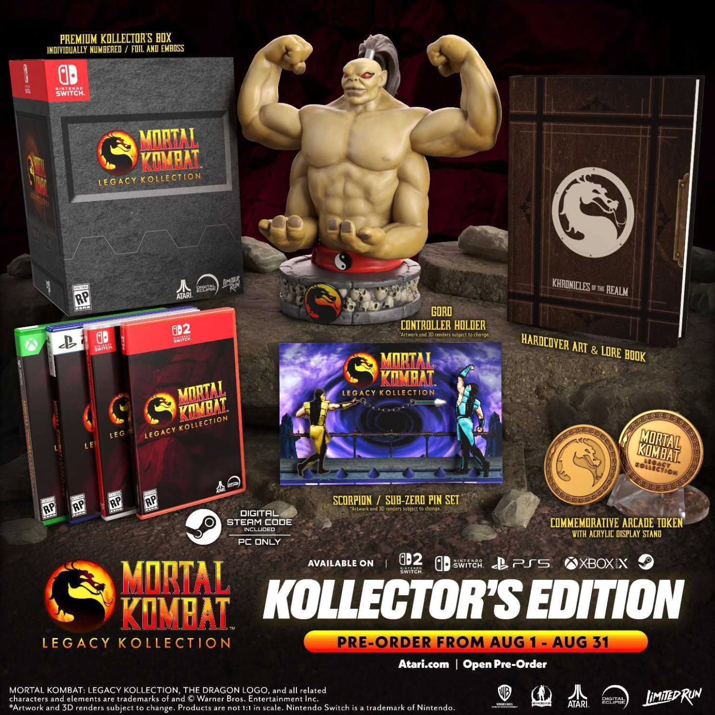 Instagram post by @mkarcadekollection for Mortal Kombat. Caption reads: [...] "Preordered the @MortalKombat: Legacy....