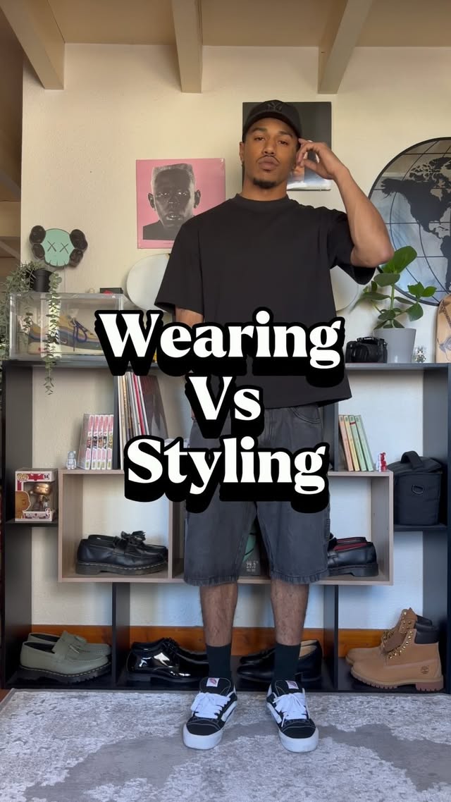 Instagram post by @mr.kbz for Hours. Caption reads: Wearing vs styling ?? Fit by @hours ✨....