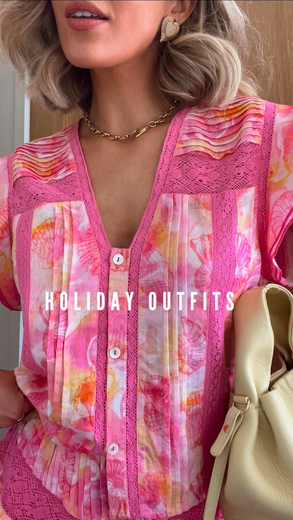 Instagram post by @indiaamoon for OutDazl. Caption reads: [...] till I’m back in Greece 🥹😭🩵🌊🌸✨🌞....