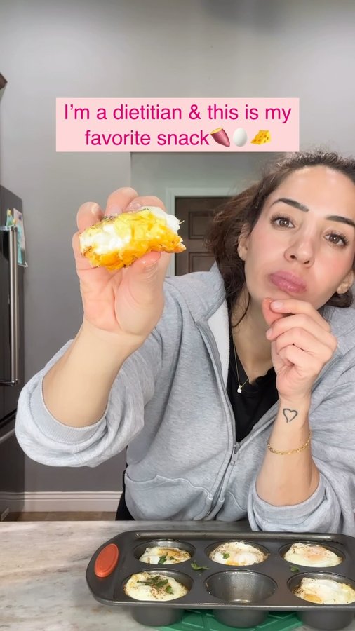 Instagram post by @momnutritionist for NC Sweetpotatoes. Caption reads: [...] Muffin Cups Ingredients: - 1 medium....